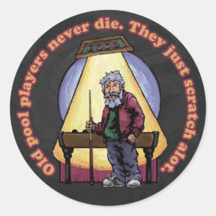 Old Pool Players Classic Round Sticker