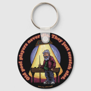 Old Pool players Keychain