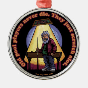 Old Pool players Metal Ornament