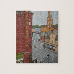 Old Port Glasgow with Town Clock Jigsaw Puzzle