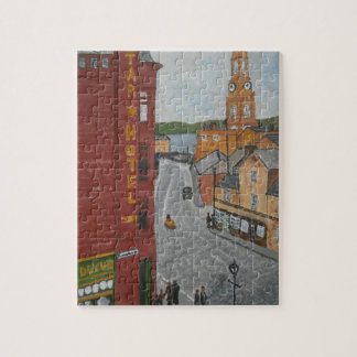 Old Port Glasgow with Town Clock Jigsaw Puzzle