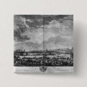 Old Port of Toulon 2 Inch Square Button