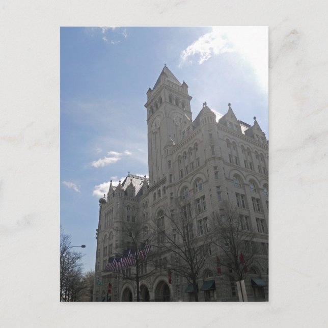 Old Post Office Tower Washington DC 001 Postcard (Front)