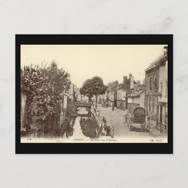 Old Postcard - Amiens, Rue des Clairons (Front)