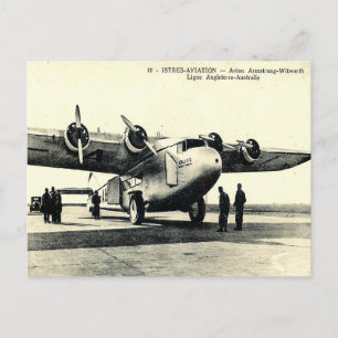 Old Postcard - Armstrong-Whitworth Plane