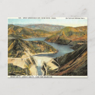 Old Postcard - Arrow Rock Dam, Idaho