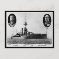 Old Postcard - Battleship HMS Ajax