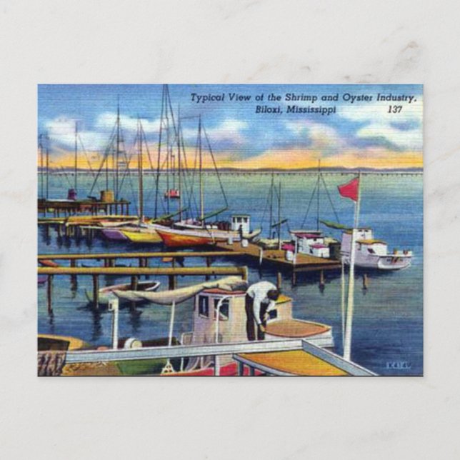 Old Postcard - Biloxi, Mississippi, USA (Front)