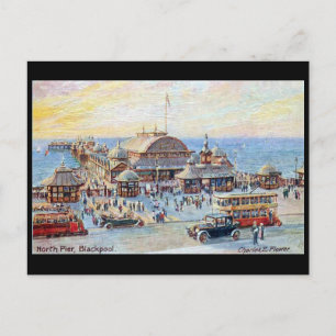 Old Postcard - Blackpool, North Pier