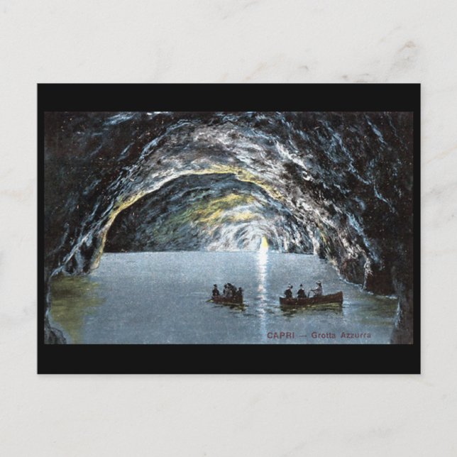 Old Postcard - Blue Grotto, Capri, Italy (Front)