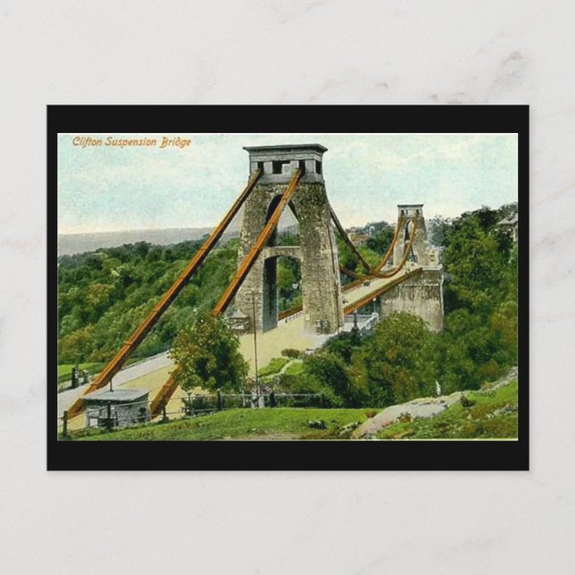 Old Postcard - Bristol, Clifton Suspension Bridge (Front)