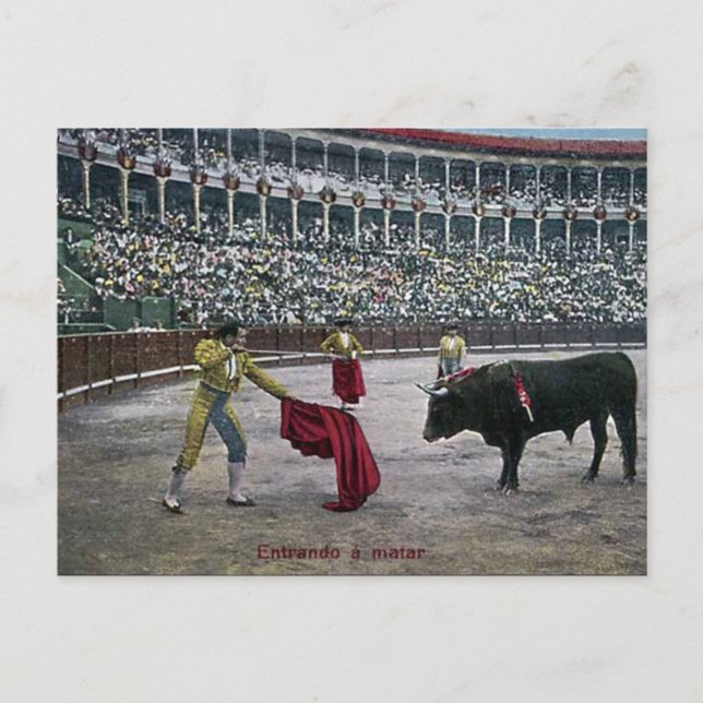 Old Postcard - Bullfighting (Front)
