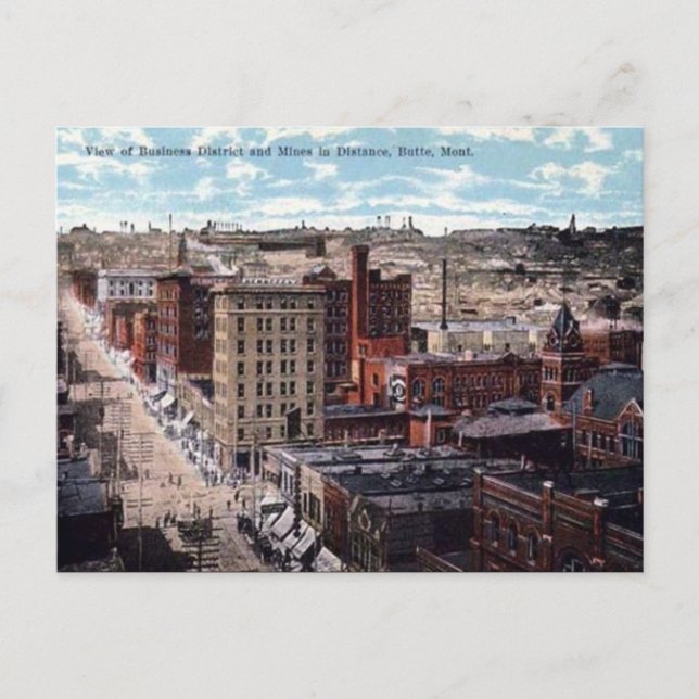 Old Postcard - Butte, Montana, USA (Front)