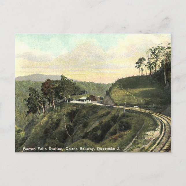 Old Postcard - Cairns Railway, Queensland (Front)
