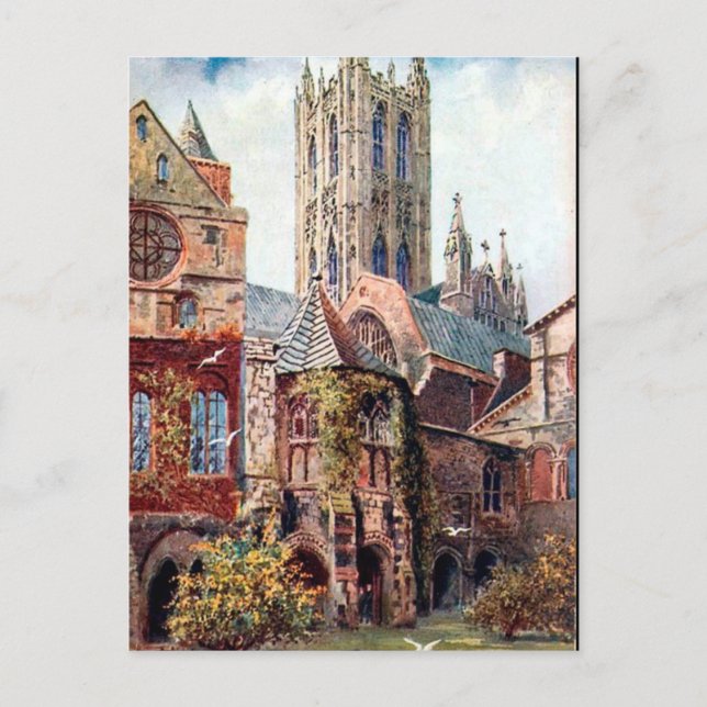 Old Postcard - Canterbury Cathedral (Front)