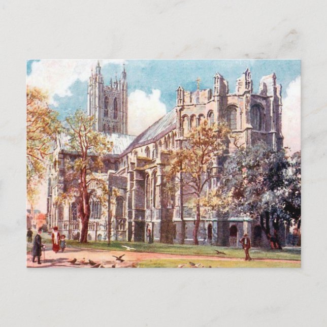 Old Postcard - Canterbury Cathedral (Front)