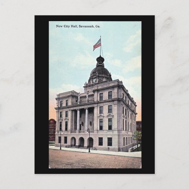 Old Postcard, City Hall, Savannah, Georgia Postcard (Front)