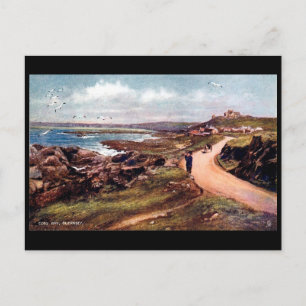 Old Postcard - Cobo Bay, Guernsey, Channel Islands
