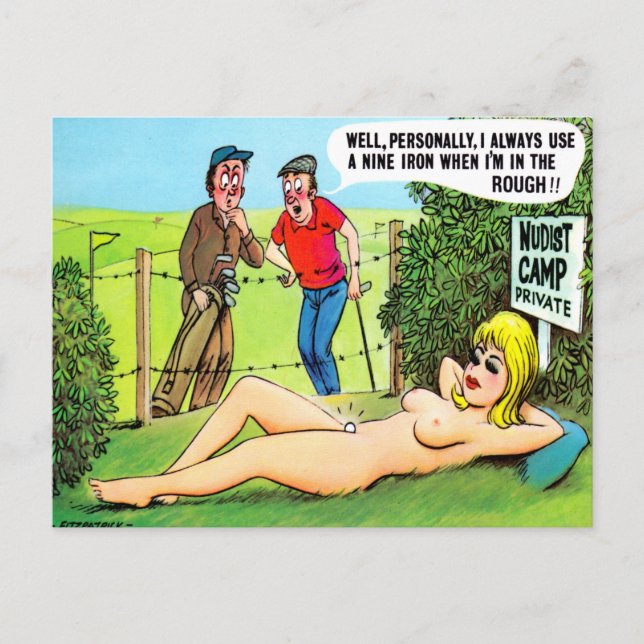Old Postcard - Comic Golf Postcard (Front)