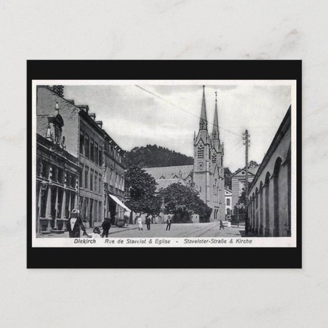 Old Postcard - Diekirch, Luxembourg (Front)