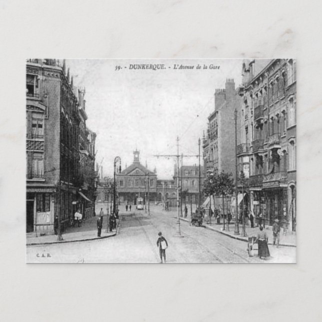 Old Postcard - Dunkerque, France (Front)