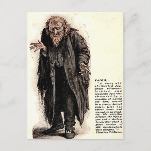 Old Postcard - Fagin from "Oliver Twist"