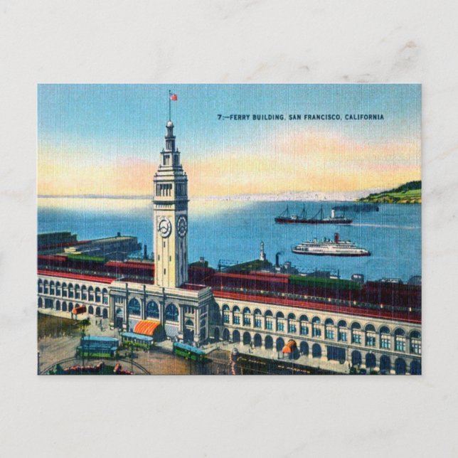 Old Postcard - Ferry Building, San Francisco (Front)