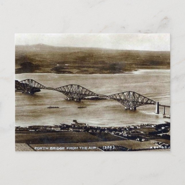 Old Postcard - Forth Railway Bridge (Front)