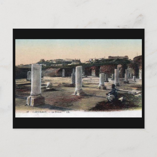 Old Postcard - Forum, Carthage, Tunisia (Front)