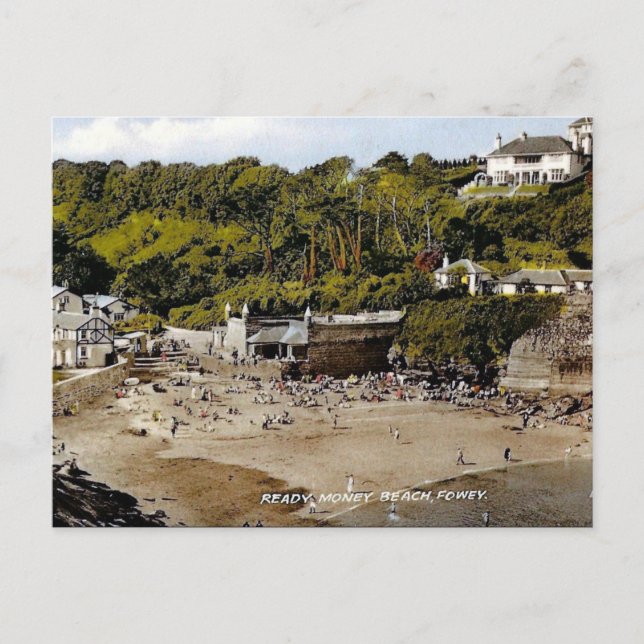 Old Postcard - Fowey, Cornwall, England (Front)