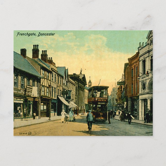 Old Postcard - Frenchgate, Doncaster, Yorkshire (Front)