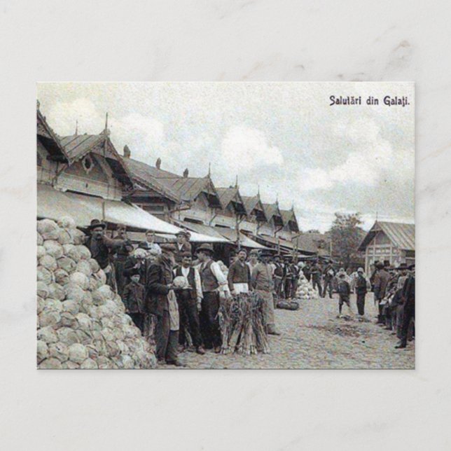 Old Postcard - Galați, Romania (Front)