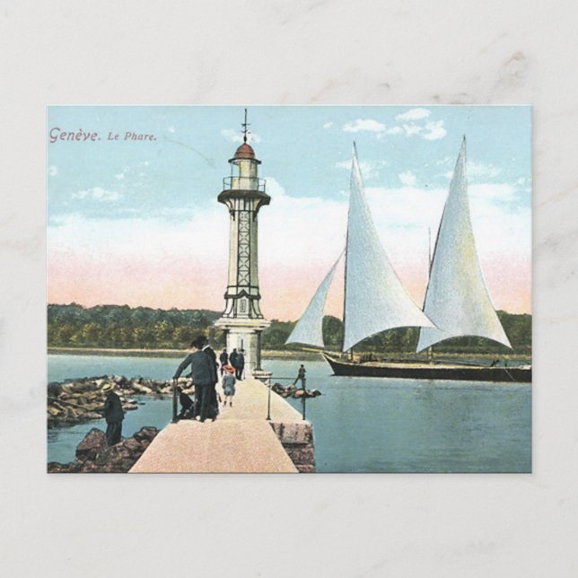 Old Postcard - Geneva, Switzerland (Front)