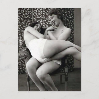 Old Postcard - Girl Friends