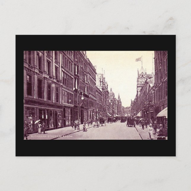 Old Postcard, Glasgow, Buchanan Street Postcard (Front)