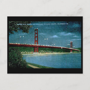 Old Postcard - Golden Gate Bridge, San Francisco