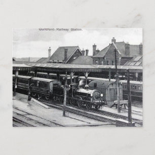 Old Postcard - Guildford railway Station