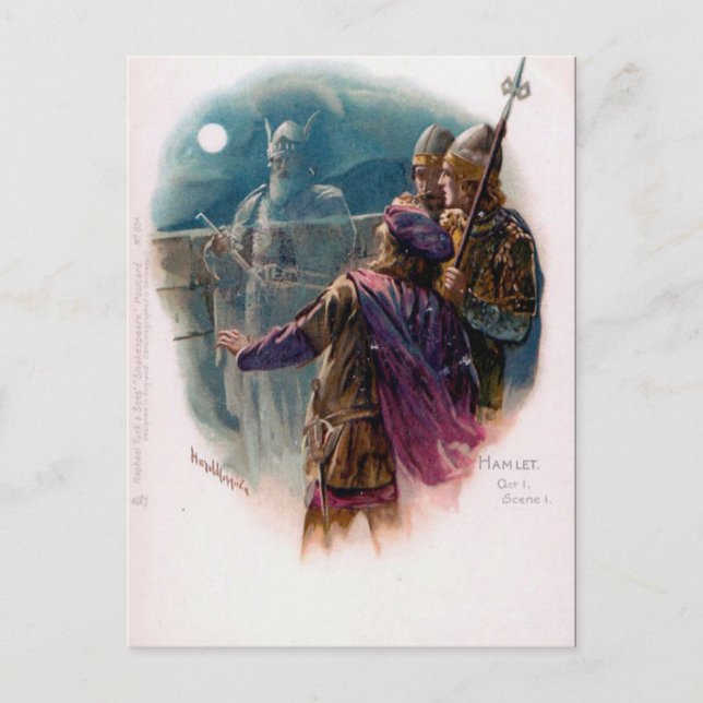 Old Postcard - "Hamlet", Shakespeare. (Front)