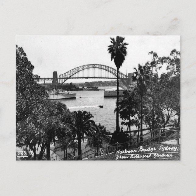 Old Postcard - Harbor Bridge, Sydney, NSW (Front)