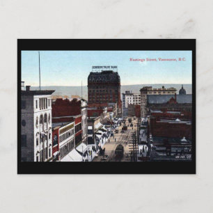 Old Postcard - Hastings Street, Vancouver, BC