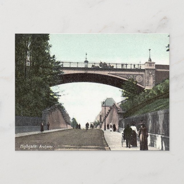 Old Postcard - Highgate Archway, London (Front)