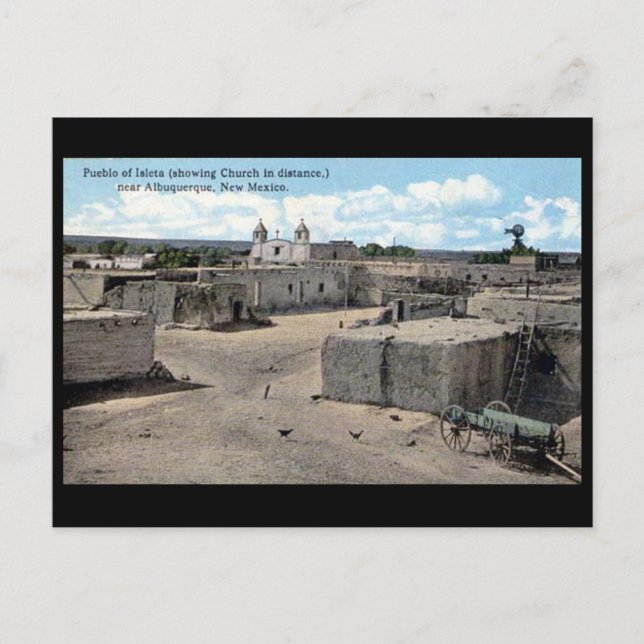 Old Postcard - Isleta, New Mexico, USA (Front)