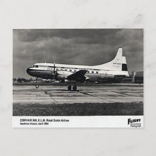 Old Postcard - KLM Convair 340