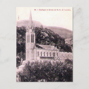 Old Postcard - La Basilique, Lourdes