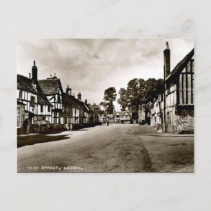 Old Postcard - Lacock, Wiltshire, England