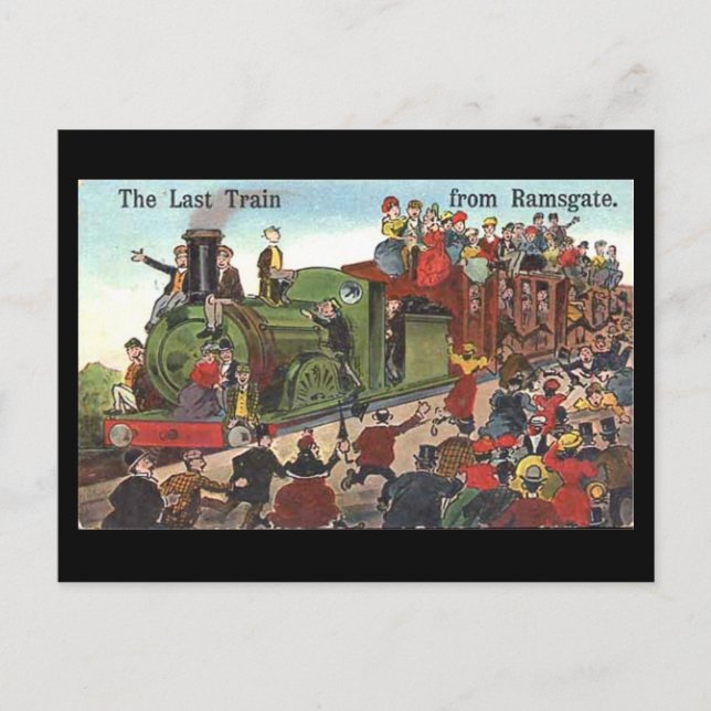 Old Postcard - Last Train from Ramsgate (Front)