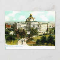 Old Postcard - Library of Congress, Washington, DC