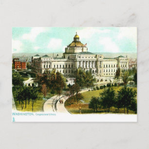 Old Postcard - Library of Congress, Washington, DC
