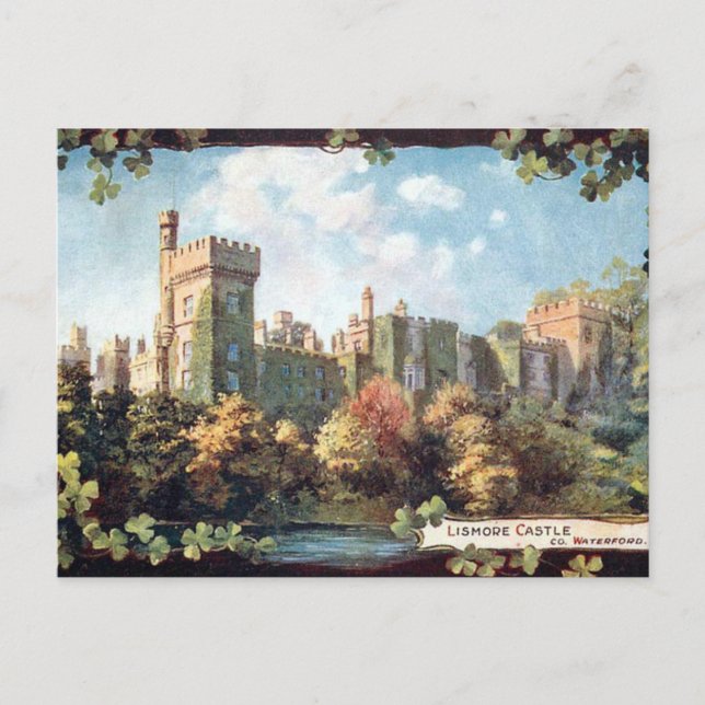 Old Postcard - Lismore Castle, Co Waterford (Front)