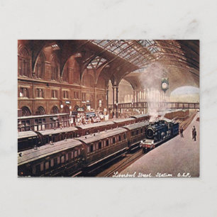 Old Postcard -  Liverpool St Station, London